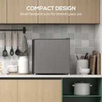 HOMCOM Mini zamrażarka 35 L Elektryczna wolnostojąca 161W Mini zamrażarka 47 x 44,2 x 48,8 cm Szary(m-5)