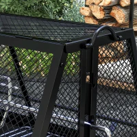 Outsunny 3-in-1 Barbecue Grill, Rotisserie Roaster and Fire Pit, with Cover(m-9)