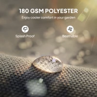 Outsunny Zastępczy dach do pergoli, osłona przeciwsłoneczna do zadaszenia tarasu, 298 x 293 cm, ciemnoszara(m-4)