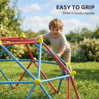 Outsunny 6 FT Toddler Outdoor Climbing Frame, with Rust and UV-Resistant Steel, for 1-4 Kids Ages 3-8 Years - Multicoloured(m-6)