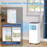 HOMCOM Portable Air Conditioner 5000 BTU, 4-in-1 AC Unit with Cool, Dehumidifier, Fan, Sleep Mode, WiFi Voice Remote Control(m-8)