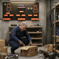 HOMCOM Organizador de Ferramentas de Parede de 33 peças 120x60 cm com Ganchos Contentores e Prateleiras Preto e Laranja(m-4)