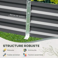 Outsunny Rectangular metal raised garden bed with supports for tomatoes and climbing plants 180 x 90 x 29,5 cm(m-5)