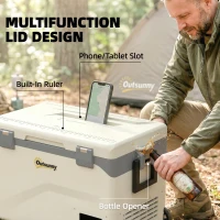 Outsunny 42.5L Compressor Car Fridge Freezer, Camping Refrigerator with App Control, 20℃-20℃(m-8)