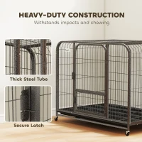 PawHut Heavy Duty Dog Crate,116 x 77 x 88 cm, Large Dog Cage for Small to Large Breeds(m-4)