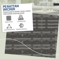 Zestaw 2 hokerów rattanowych, wodoodporne, z miejscem na rzeczy(m-5)