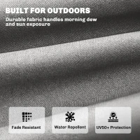 Outsunny Poduszka na Palety Zdejmowana Poduszka z Paskami Mocującymi Ogrodowa 198 x 65 x 13 cm Jasnoszary(m-6)