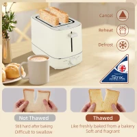 HOMCOM Zestaw z 1,7 L Czajnikiem i Tosterem z 6 stopniami opiekania, Beżowy(m-5)