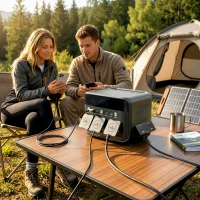 HOMCOM Portable Power Station with LiFePO4 Battery, 1.5H Fast Charge, Camping Power Pack with 600W AC/USB-A & USB-C Output(m-2)