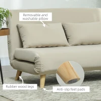 Sofa rozkładana 130x78 cm z poduszką lędźwiową, szare(m-7)