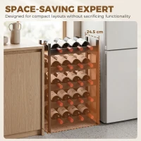 HOMCOM Wine Rack Freestanding Industrial Liquor Cabinet 5-Tier 20 Bottles Bar Stand with Adjustable Feet, Black(m-5)