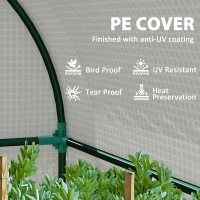 Outsunny 94 x 185cm Mini Two-Room Greenhouse - White(m-5)