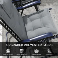 Outsunny Poduszki na leżaki, wodoodporne, szare, 2 sztuki(m-5)