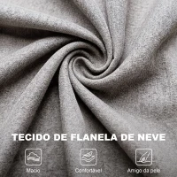 HOMCOM Poltrona de Sala com Apoios de Braços e Pés de Madeira Carga 160 kg para Quarto Escritório Sala de Estar 74x86x102 cm Cinzento(m-6)