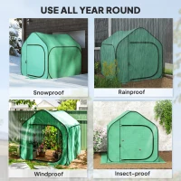 Outsunny 150 x 148cm Pop-Up Greenhouse - Green(m-8)