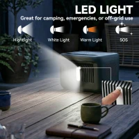 HOMCOM Portable Power Station with LiFePO4 Battery, 1.5H Fast Charge, Camping Power Pack with 600W AC/USB-A & USB-C Output(m-7)