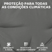 Outsunny Conjunto de Almofadas para Cadeiras de Jantar 46x42x7 cm 6 Peças com Capa Lavável e Laços Impermeável Anti-UV Cinzento Escuro(m-5)