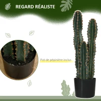 Outsunny Lifelike Artificial Cactus, Large Artificial Plant dim. Ø 17 x 60H cm, Green(m-5)