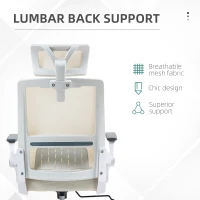 Vinsetto Krzesło Biurowe, Regulowane, Zagłówek, 60 x 61 x 121,5 cm, Beżowe(m-6)