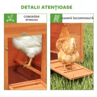 PawHut găini ouătoare coteț adăpost(m-9)