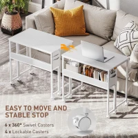 HOMCOM 80 cm Drop Leaf Writing Work Desk - White(m-6)