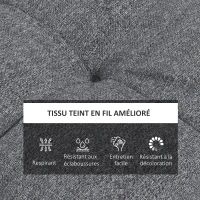 Outsunny Set of 4 garden chair cushions, Tufted outdoor cushions, dim. 48L x 48l cm Gray(m-4)