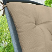 Outsunny Set of 2 Outdoor Chair Cushions, Chair Pads with Ties, Garden Cushions 98 x 50 x 8 cm Beige(m-9)