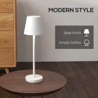 HOMCOM Lampa stołowa, regulowana, 1000 LM, Średnica 11,2x36,5 cm, Biała(m-6)