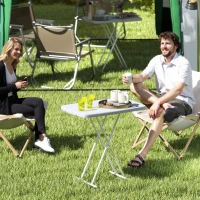 Outsunny Minimal Folding Outdoor Table - White(m-2)