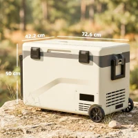 Outsunny 42.5L Compressor Car Fridge Freezer, Camping Refrigerator with App Control, 20℃-20℃(m-3)