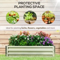 Outsunny Raised Beds for Garden, Galvanized Outdoor Planters, for Herbs and Vegetables, Use for Patio, Backyard, Balcony, Silver(m-6)