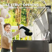 Outsunny Metalowa Skrzynia Ogrodowa 350L z Podwójną Pokrywą 120 x 61 x 62 cm, Wodoodporna, Zamykana, Szara(m-5)