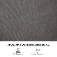 Outsunny Ściany boczne do pawilonu, 4 panele boczne do pawilonu ogrodowego, z zamkiem błyskawicznym, 3 x 3 m, ciemnoszare(m-5)