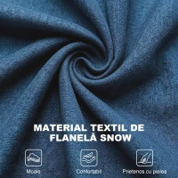 HOMCOM Fotoliu pentru Living în Stil Francez cu Șezut Confortabil și Perne, Catifea, 74x86x102 cm, Albastru(m-6)