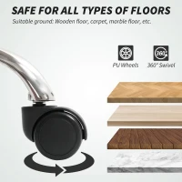 HOMCOM Fotel biurowy z regulacją nachylenia i wysokości, podłokietnikami, podnóżkiem, wysokim oparciem, 75 x 77 x 110-118 cm, szary(m-7)