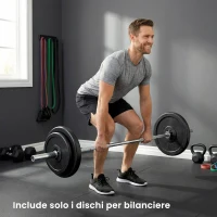 HOMCOM Set mit 4 Hantelscheiben, Hantelscheiben-Set für Training, Schwarz(m-4)