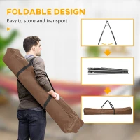 Outsunny Foldable Hammock Stand, Portable Hammock with Metal Frame, 2 in 1 Hammock Net Stand, Clothes Drying Rack, Load Capacity 120kg, for Patio, Garden, Yard, Black(m-5)