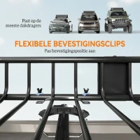 HOMCOM Universele dakkoffer autodakdrager dakbagagerek bagagemand bagagerek plank metaal zwart 162 x 99 x 16 cm | Aosom.de(m-5)