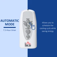 HOMCOM Wentylator stojący 138 cm, pilot, timer 5h, stal, biały(m-7)