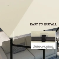 Outsunny 3 x 3(m) Gazebo Canopy Replacement, for 01-0867 - Cream(m-5)