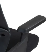 HOMCOM Scaun de birou cu suport lombar și tetieră, șezut rotativ cu înălțime reglabilă, negru(m-9)