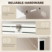 HOMCOM 3-in-1 Fold-Out Work Desk - White(m-7)