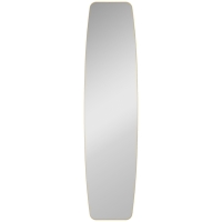 HOMCOM Large 160 x 40 cm Oval Wall Mirror, Modern Hanging Mirror, Metal & Wood Frame, Ready to Hang, Gold