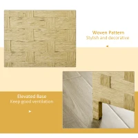 HOMCOM 4-Panel Room Dividers, Wave Fibre Freestanding Folding Privacy Screen Panels, Partition Wall Divider for Indoor Bedroom Office, 170 cm, Brown(m-6)