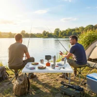 Outsunny Masă de Camping Pliabilă Pătrată, din Metal și HDPE, 86x86x74 cm, Alb(m-7)