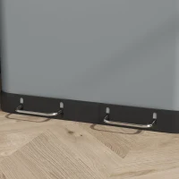 HOMCOM Kosz na śmieci 2 x 30L, pedał, pokrywka, metalowy wnętrze(m-9)