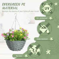 HOMCOM Set of 2 Artificial Hanging Cosmos Flowers - Multi-Colored(m-5)