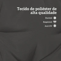 Outsunny Almofada para Banco de Jardim ou para Balanço de Jardim 120x110x12 cm de 2 Lugares com 6 Cordões de Fixação Preto(m-4)