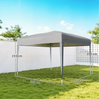 Outsunny Tenda Dobrável 3x3 m Tenda Pop-up de Jardim com Altura Ajustável e Saco de Transporte Tecido Oxford 210D Anti-UV Cinzento(m-3)