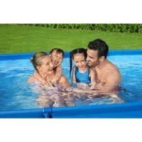 Kit Piscine hors sol tubulaire BESTWAY - Steel Pro - 300 x 201 x 66 cm - Rectangulaire (filtre a cartouche et cartouche)(m-4)